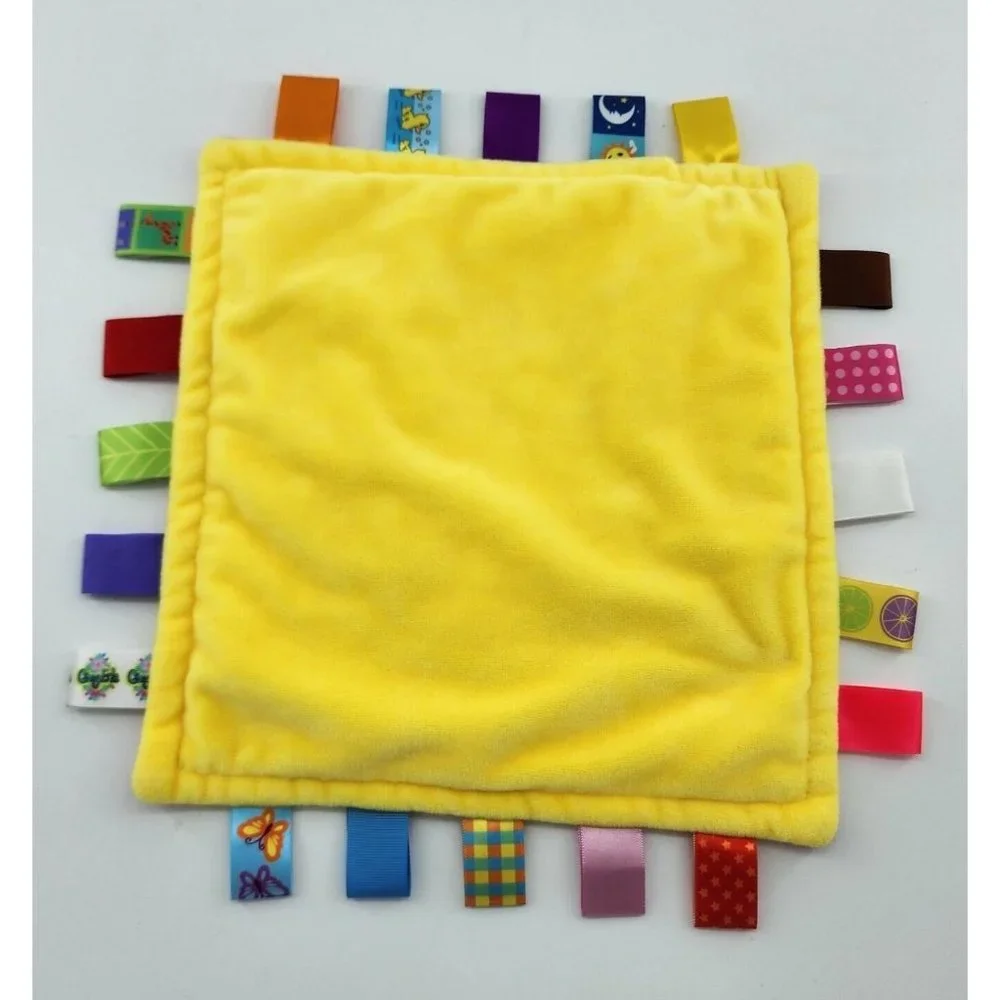 X2‎ Cong Erle Pink Lovey Baby Blanket Security Ribbons Tags Butterflies Flowers